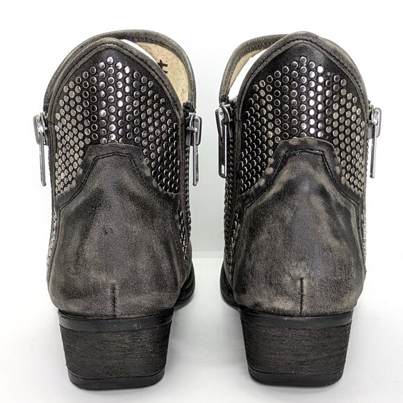 Corral Studded Leather Western Ankle Boots Size 11, Distressed Leather - Picture 7 of 11